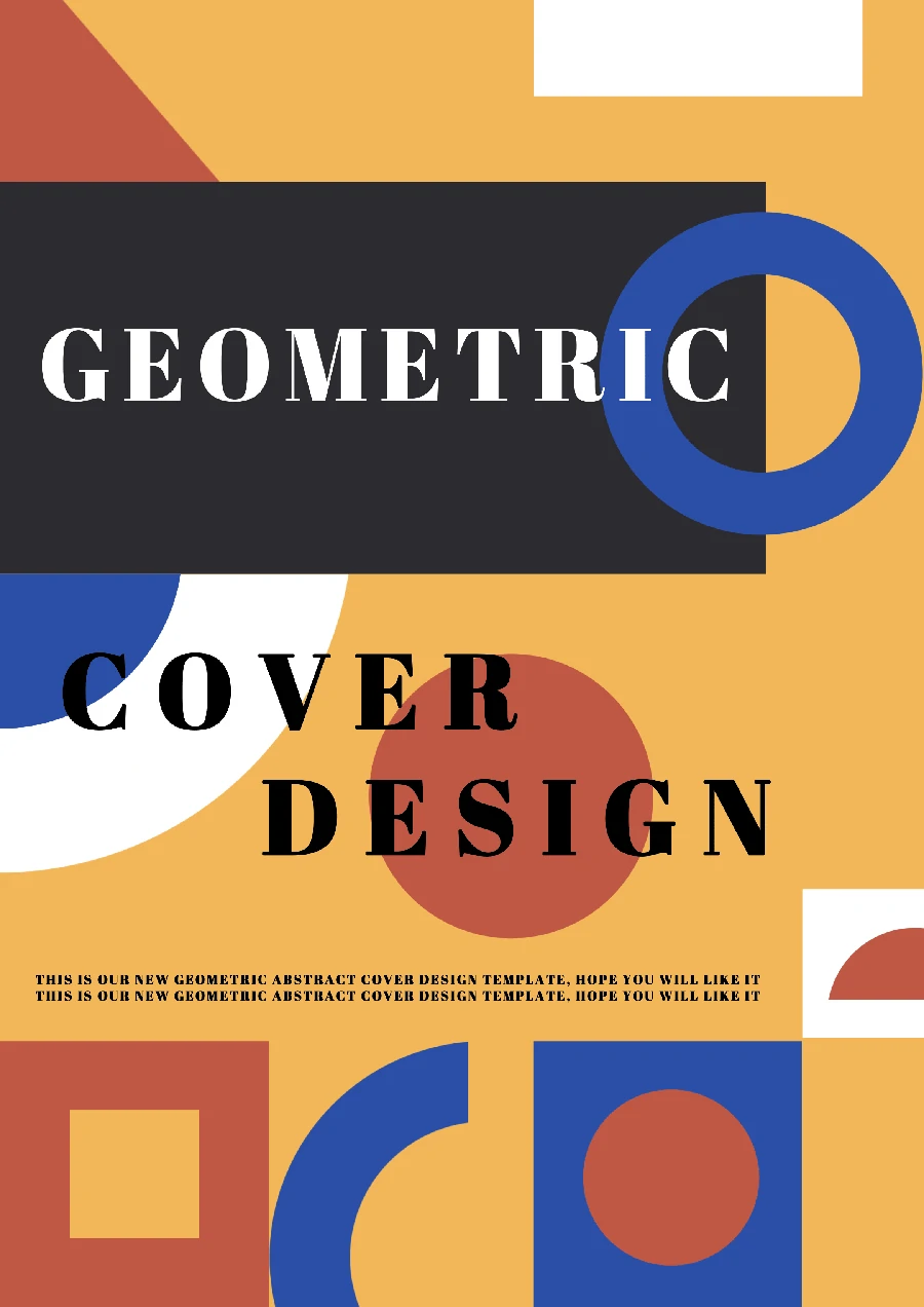 抽象创意不规则几何图形孟菲斯潮流撞色海报模板PSD分层设计素材【002】
